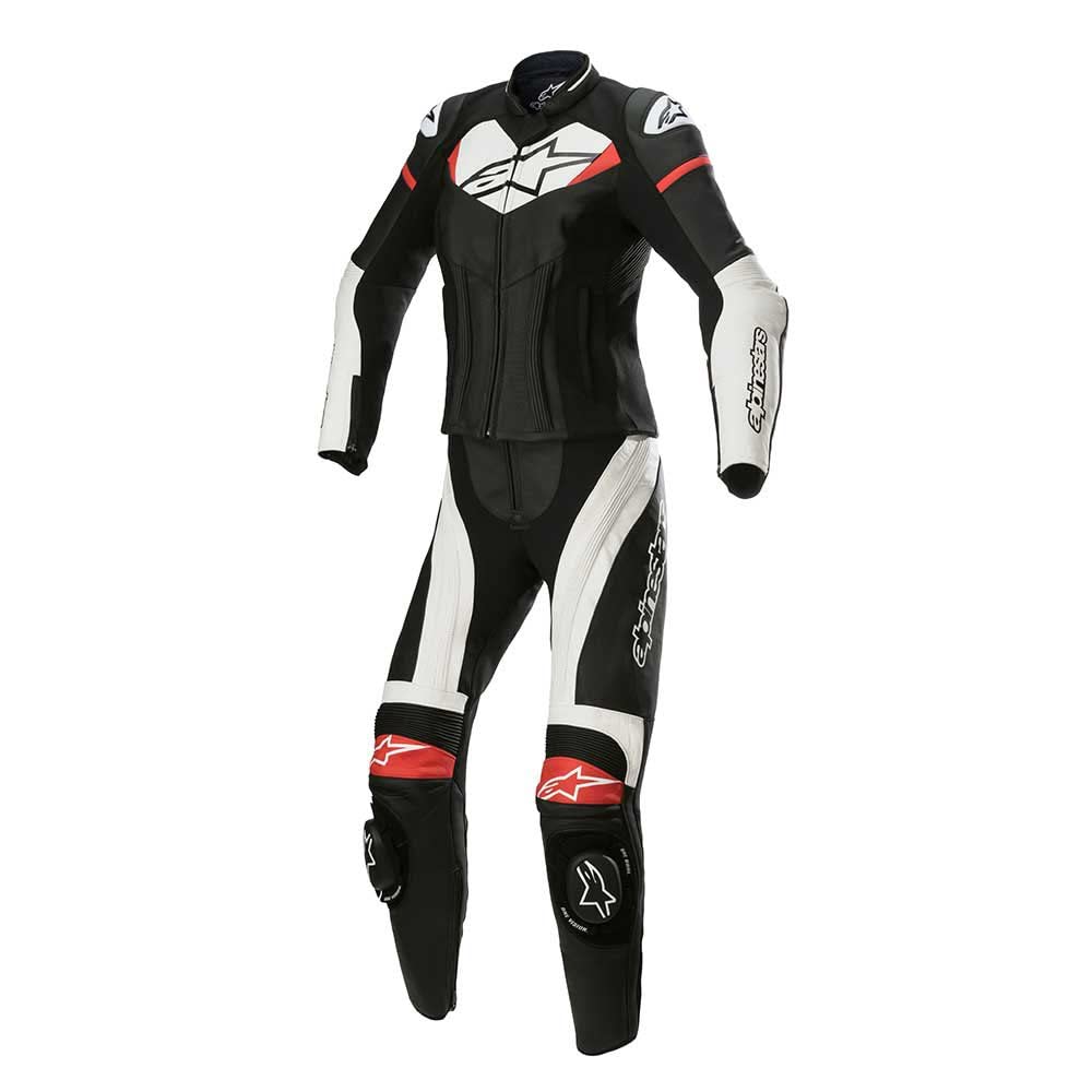 Alpinestars Stella GP Plus Combinaison de moto en cuir 2 pièces pour femme (noir/blanc/rouge)