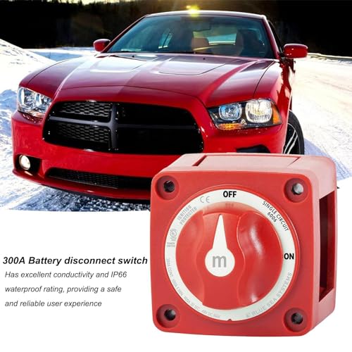 Missmisq Bootaccu uitgeschakeld, RV-accu losgekoppeld | 300A batterij uitgeschakeld - Heavy Duty batterij loskoppelen Waterdichte scheepsbatterij afgesneden voor autoboot RV - Afbeelding 3