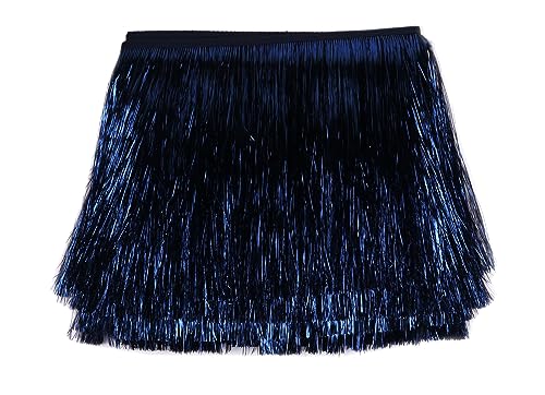 YYCRAFT Lametta-Fransenborte 20,3 cm Marineblau 4,5m