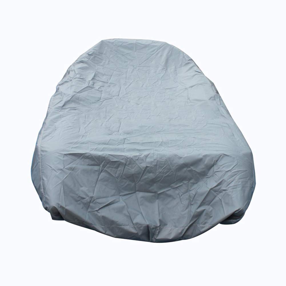 Telo Copri Barca per Gommone in tessuto Oxford 420D Impermeabile Antipolvere UV Resistente 2.3m - 4.3m Copertura per Barca Gonfiabile,Grigio,2.7m