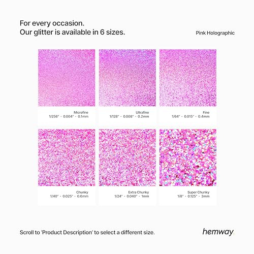 Eco Friendly Biodegradable Glitter, Pink Holographic, Ultrafine (1/128" 0.008" 0.2mm) - Image 3