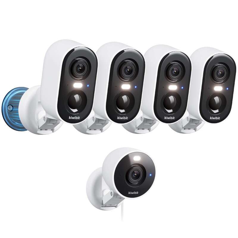 Kiwibit Battery Cam -4 Pack Wired Cam -1 Pack