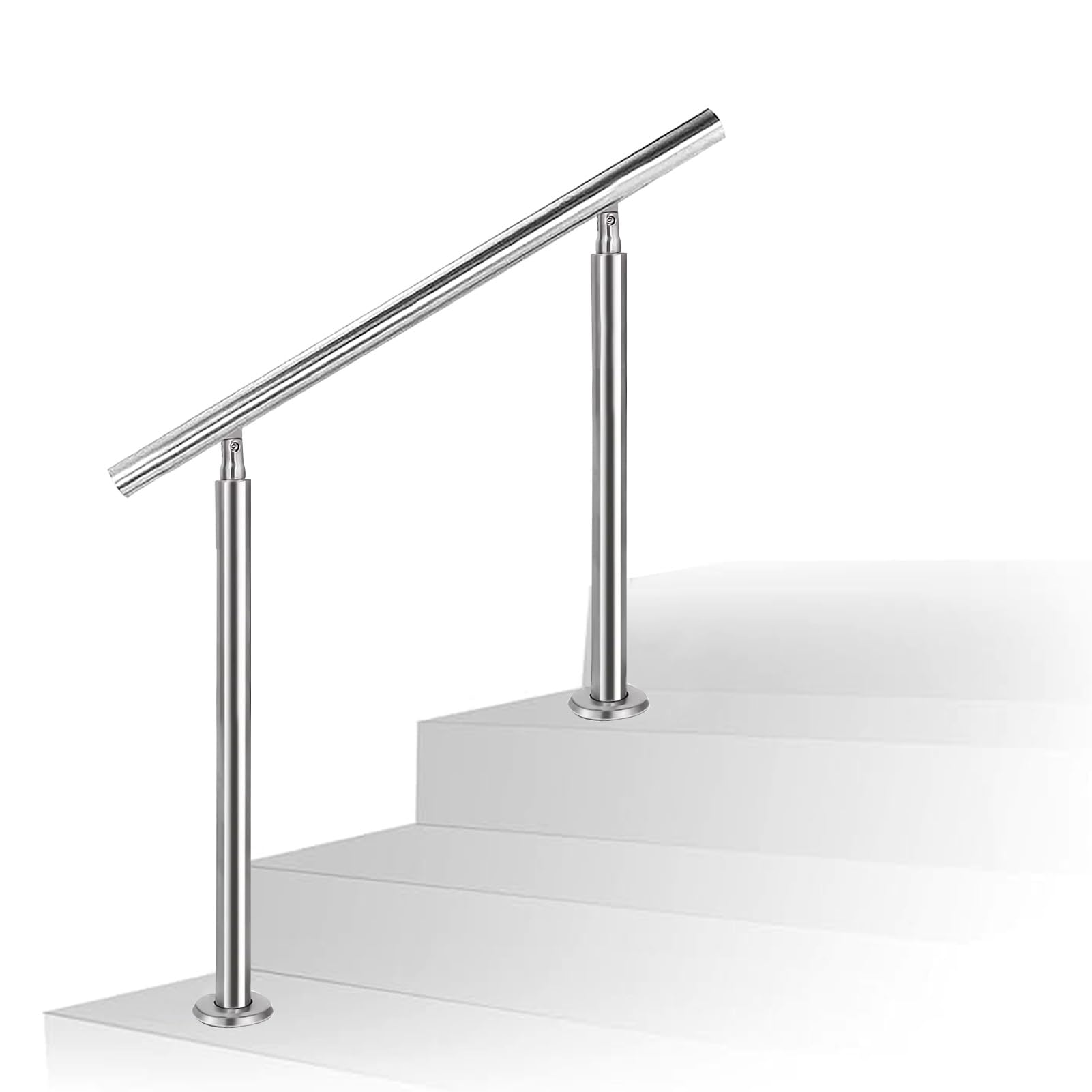 Rampe d'escalier extérieure en métal pour sécuriser le jardin