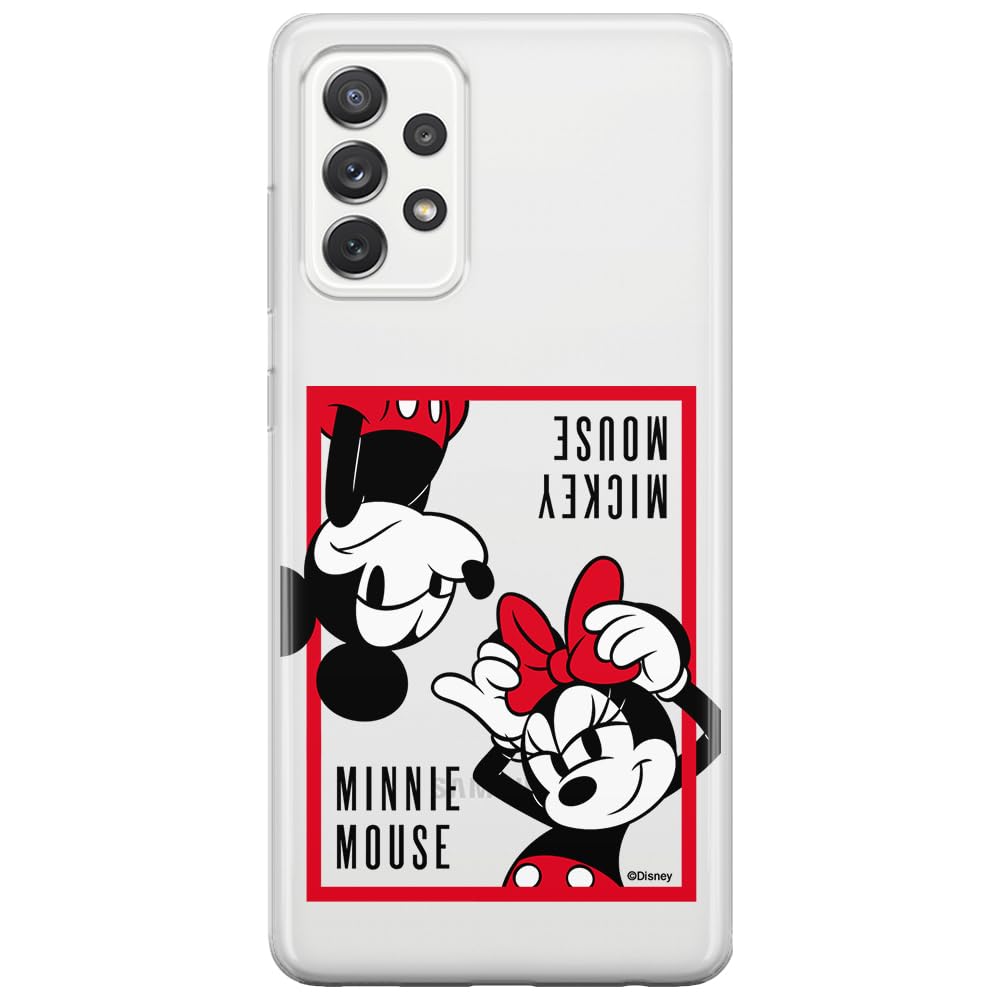 ERT GROUP mobile phone case for Samsung A53 5G original and officially Licensed Disney pattern Mickey & Minnie 019 optimally adapted to the shape of the mobile phone, partially transparent