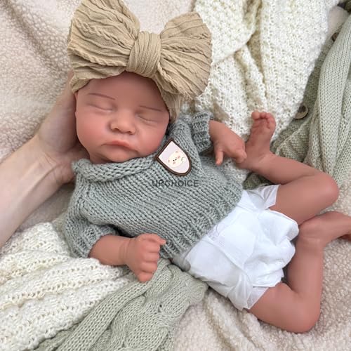 Muñeco bebé reborn silicona 18 pulgadas realista niño miniatura 1