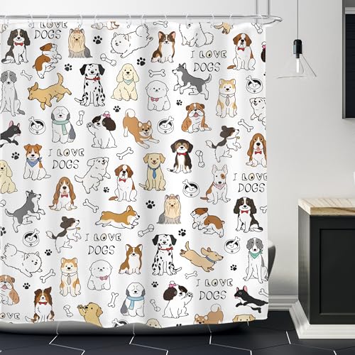 bath best dog shower curtain