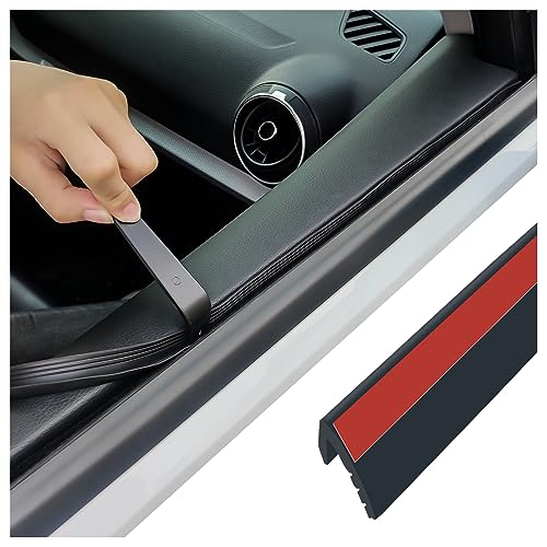 13Ft Car Door Rubber Seal Strip,Silent & Dustproof Rubber Car Window Seal Strip,Universal V-Shaped Self Adhesive Automotive Window Seals Trim with Installation Tool