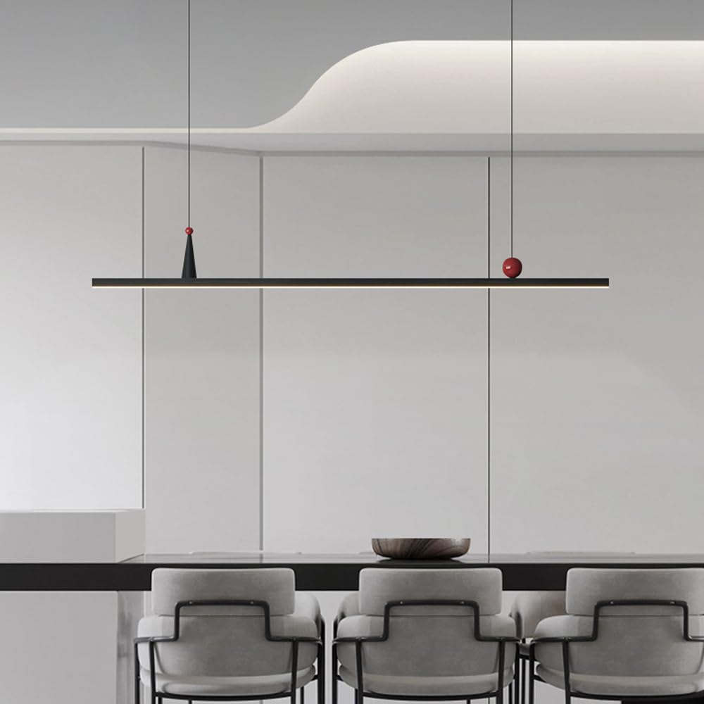 Candeliers Lámpara Colgante Lineal LED Techo Techo Mesa de Comedor Cartel de iluminación Colgante geométrico para Sala de Estar Dormitorio Restaurante café Bar