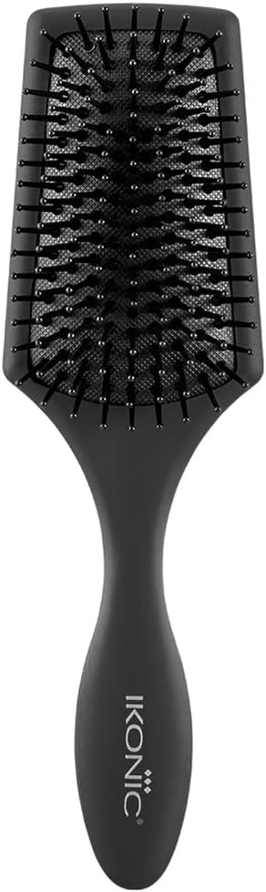 Professional Paddle Hair Brush Small - Nylon Ball-Tip Pins, Anti-Static, AntiFrizz, Ion Bristles for Gentle Detangling, Enhanced Shine -for Men & Women, Salon/Personal Grooming, Straightening