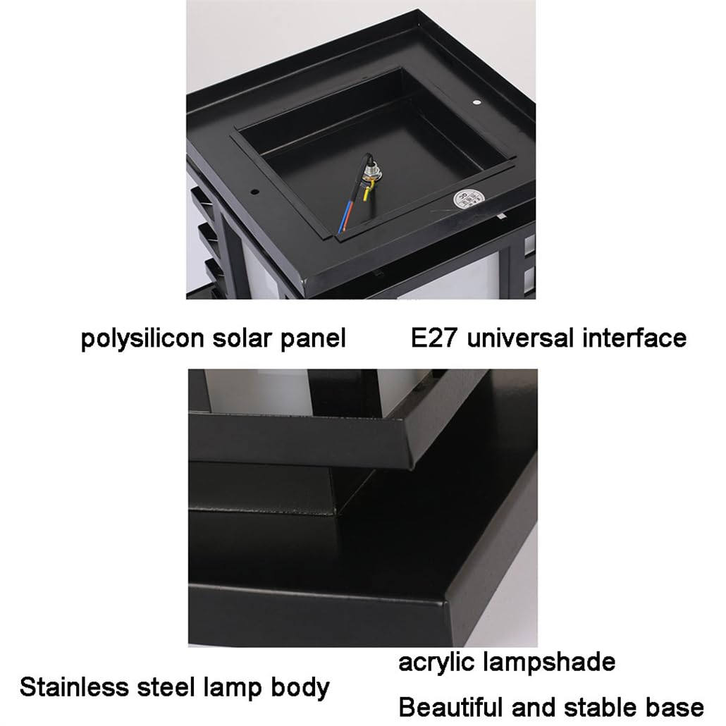 Moderne schwarze Pfostenleuchten für den Außenbereich, wasserdichtes Aluminiumgehäuse, Deckpfostenkappe, Licht, solarbetriebene Säulenkappen, Lampen, Garten, Hof, Pool, Säulenleuchten (1 Stück)