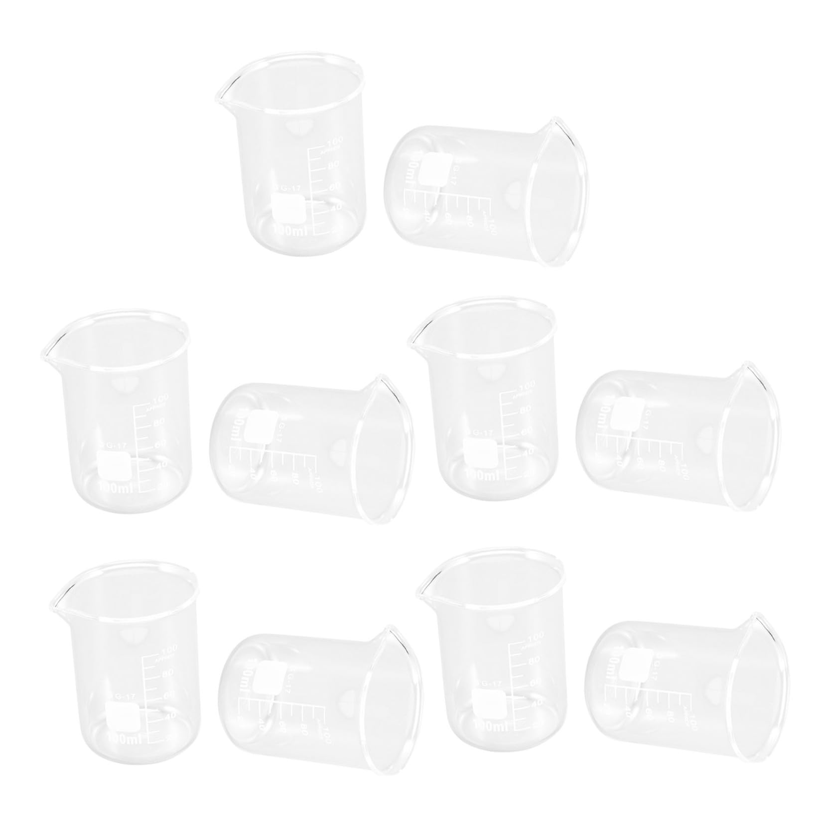 jojofuny Messbecher aus Glas 100ml mit Klarer Skala für Labor