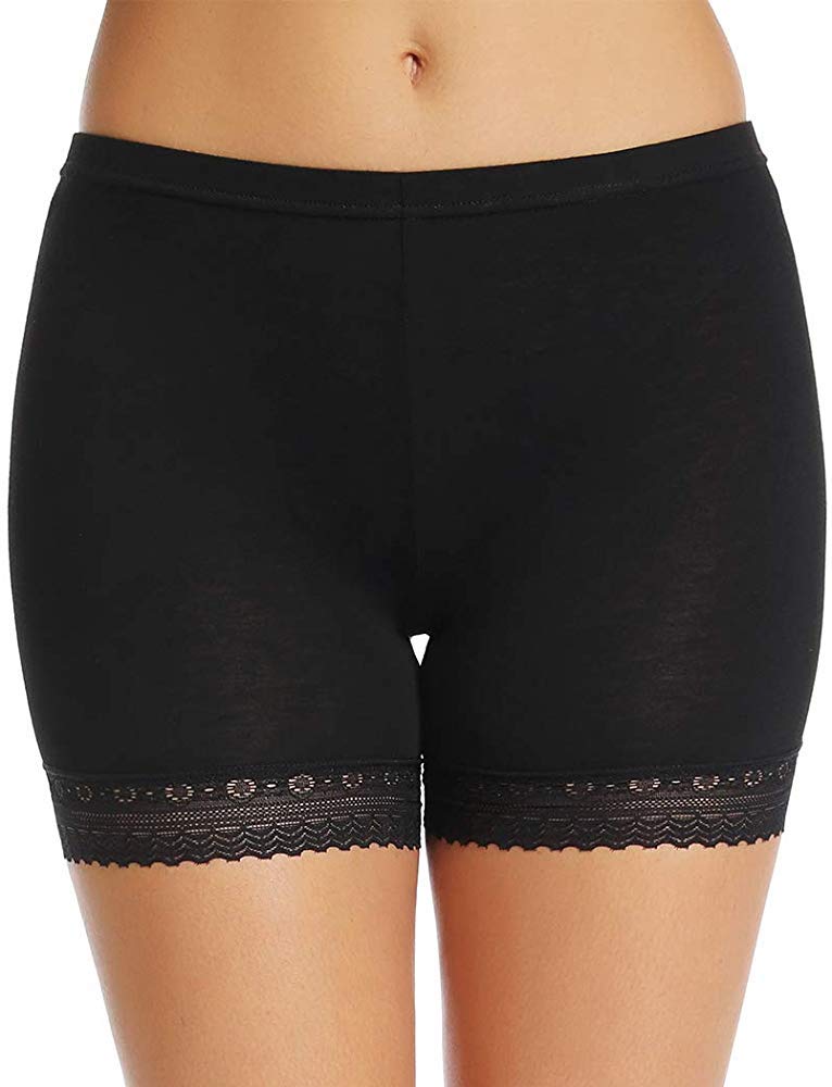plumbury Women's/Girl's Cotton Lycra Shorts with Lace Trim - Cycling/Under Skirt/Night Shorts, Free Size-picture-19