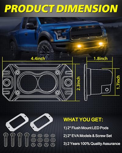 Lámparas LED Ámbar Flush Mount 40W CREE para Vehículos miniatura 2