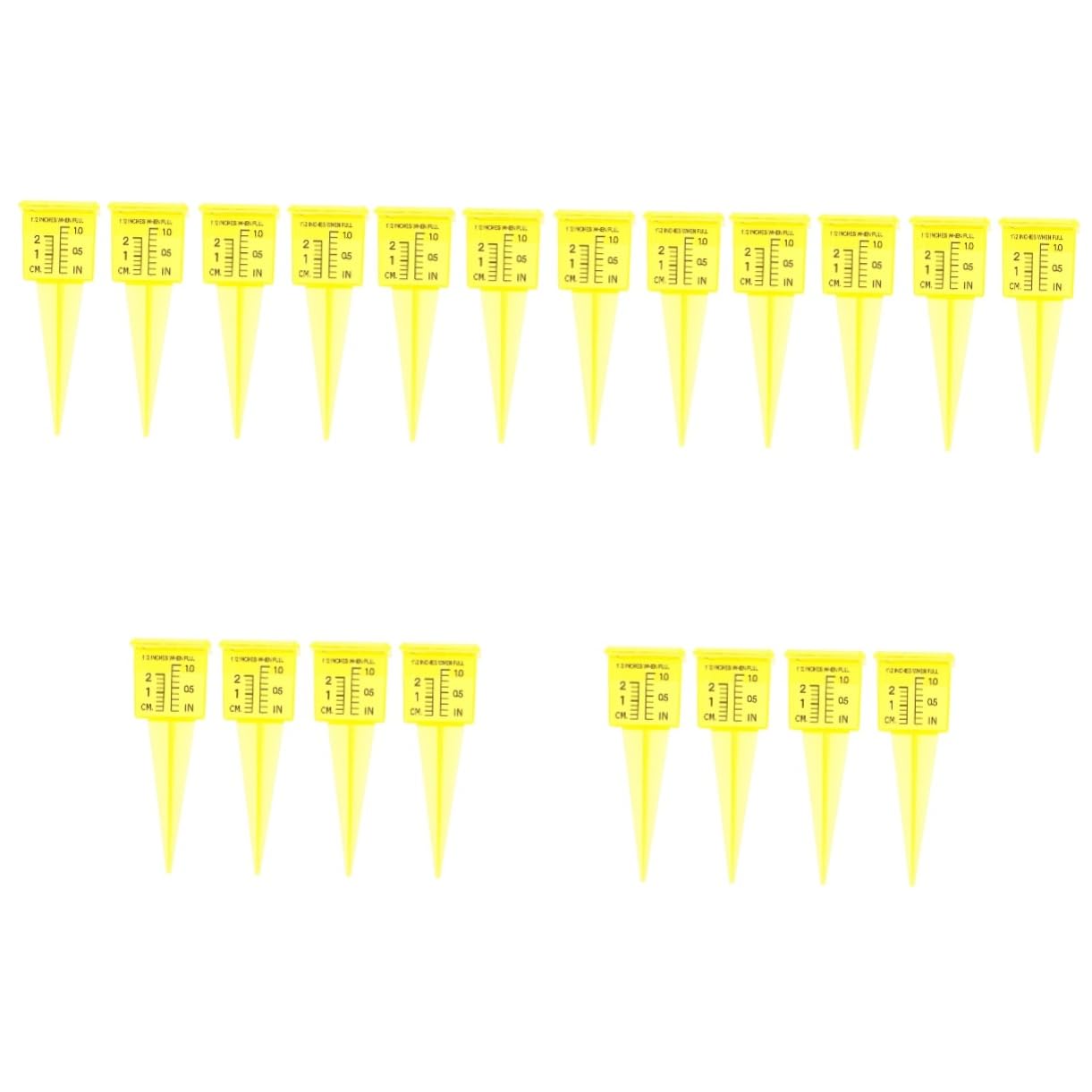 SUPVOX 5 Set Di Misurazione Accurata Della Pioggia Pluviometro Per Esterni Irrigatore in Plastica Per Giardino Cortile E Prato 4 Pezzi * 5