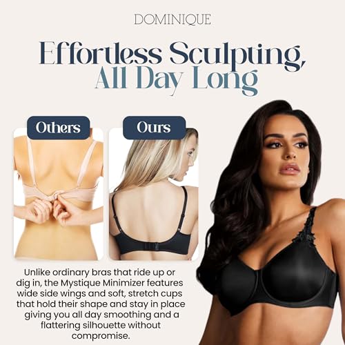 Image of Dominique Mystique Minimizer Bra #7000 - Seamless Full Figure Underwire Lingerie for Women, Smooths & Shapes