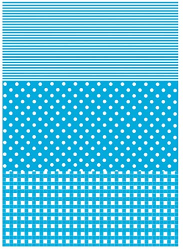Decopatch – fda549o Papel Número 549 Paquete (turquesa, color blanco, puntos, 395 x 298 mm), ideal para sus papmachés, 1 hoja