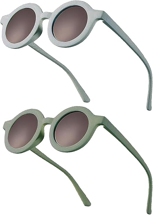 WANTUSHUI Lot de 2 Lunettes de Soleil Bébé Polarisées UV400 3-8 Ans