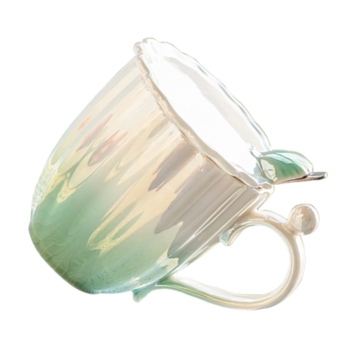 Taza de cerámica para café en la oficina con tapa de diseño suave GOOHOCHY
