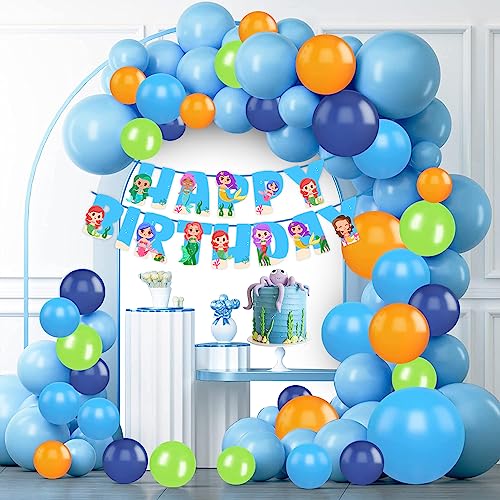 Image of Party Propz Mermaid Theme Birthday Decoration Kit For Girls - 41pcs,Balloons For Decorations Birthday Decoration for Kids| Mermaid Theme Banner (Cardstock)