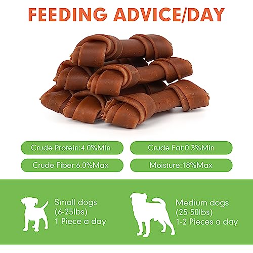 Image of MON2SUN Dog Treats, 5 Inch Rawhide-Free Peanut Butter Bones, 12.7 oz | 6 Count Pack, Balanced Snack Choice, Chewing Enjoyment, Teeth Cleaning, Suitable for Small and Medium Dogs