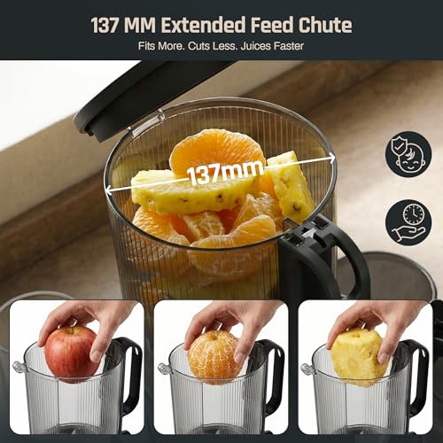 Image of Domestica Dripdrop Pro Cold Press Juicer for Home | All in One Slow Juicer for Fruits, Veggies & Nut Milk, BLDC Motor | High Juice Yield | Reverse Function, Easy Cleaning, 137mm Wide Chute