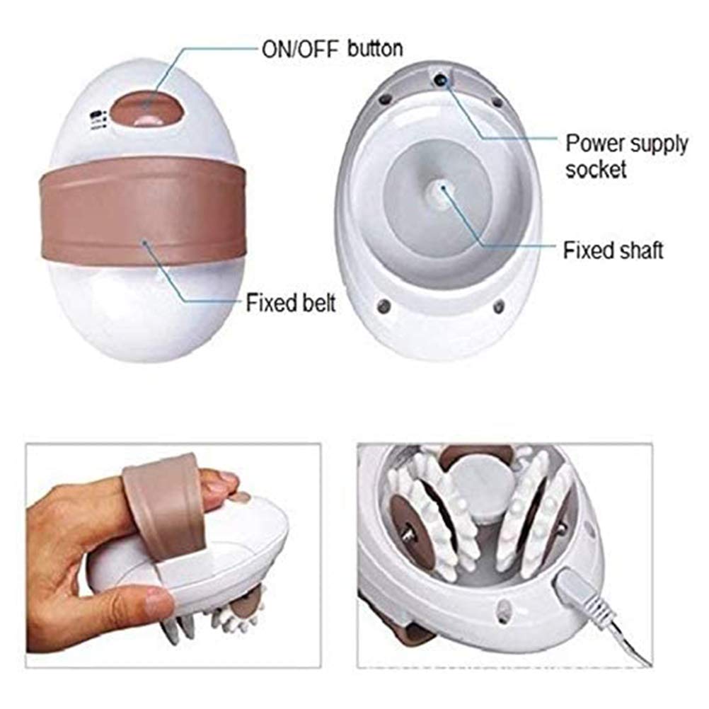 Masajeador de celulitis, 3D, mini masajeador completo del cuerpo, tratamiento de pérdida de peso, recogida de grasa, rodillo motorizado que reduce el dispositivo de masaje