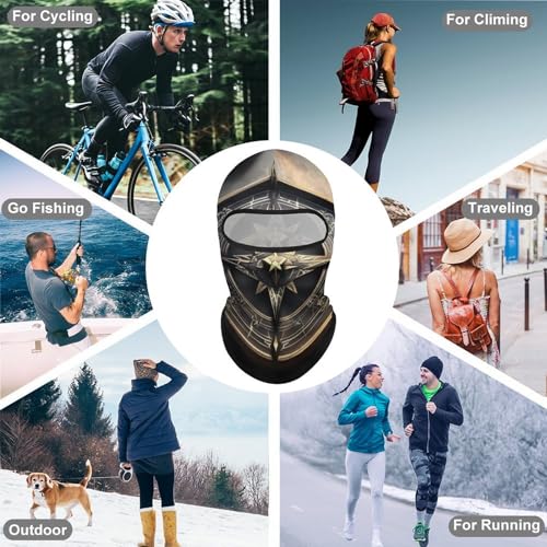 Balaclava para hombre y mujer con diseño mágico y runas nórdicas, máscara facial completa para ciclismo miniatura 6