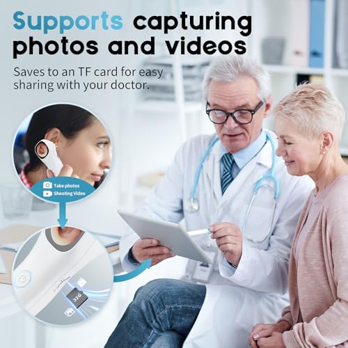 Image of Otoscope Ear Camera with 1.21 inch Screen, 1080P Ear Scope with 4 LED Lights, Otoscope Camera for Adults, Support Photo & Video, Type-C Charging with Computers, Baby Essentials, Home Medical | 1.21 inch Screen for real-time viewing. Capture photos and videos, Connect to PC, Type-C rechargeable.