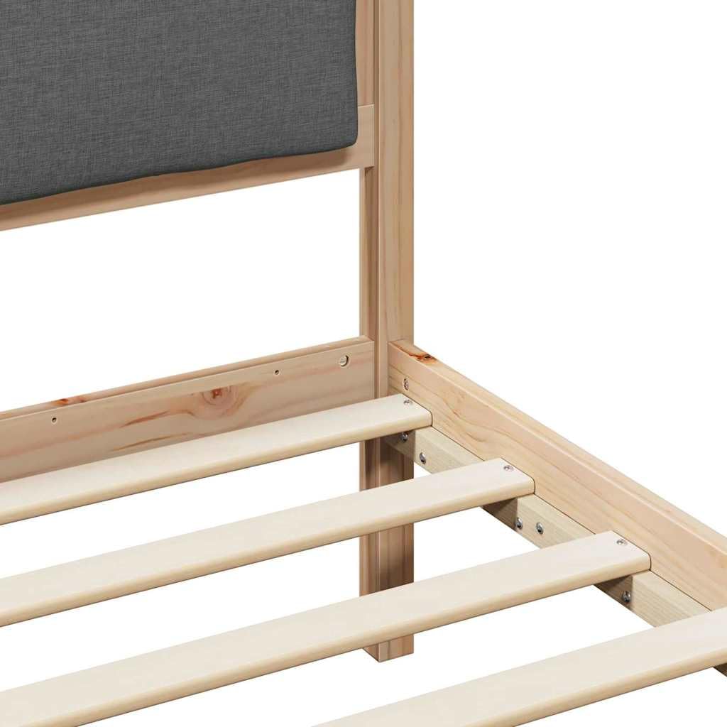 Lite sosnowe nowoczesna sypialnia Rama 160x200 Białe | Rama łóżka biała lite drewno sosnowe 160x200 cm z zagłówkiem stabilna konstrukcja do sypialni