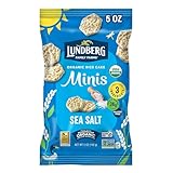 Lundberg Organic Rice Cake Minis, Original Sea Salt – Mini Rice Cakes, Healthy Snacks for Adults and Kids, Vegan Snacks, Gluten-Free, Healthy Food for Snacking & Dipping, 5 Oz