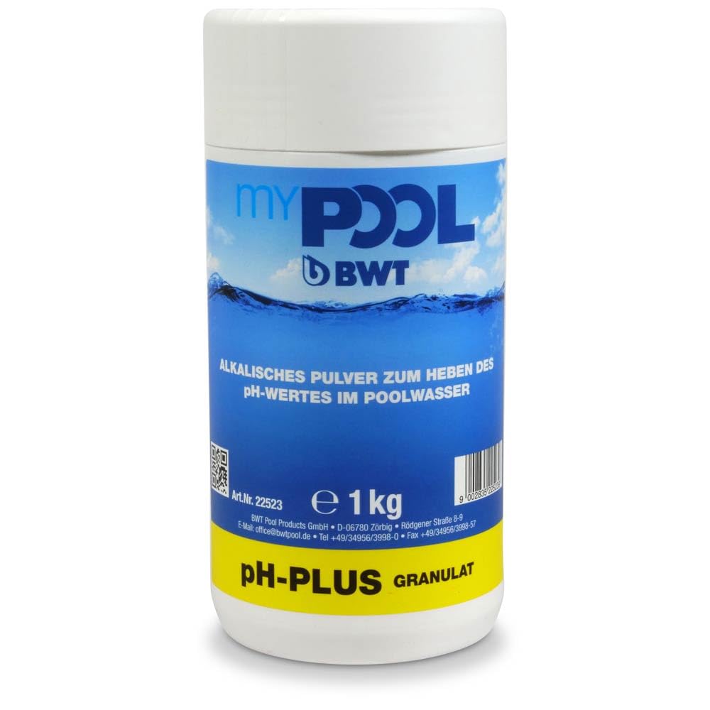 myPOOL Wasserpflege Set - 6-teiliges Starter Set auf Chlorbasis - pH Plus pH Minus Chlorgranulat Langzeittabletten Algenschutz und Dosierschwimmer - Optimal geeignet für Pools ab 15.000 l Volumen