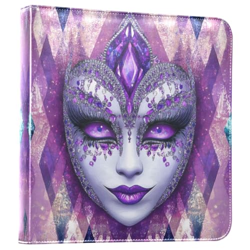 Álbum de Fotos Autoadhesivo DIY Scrapbook Álbum Mardi Gras Máscara de Carnaval Encuadernador de 3 Anillos Libro de Fotos 40 Páginas 8x10 para Recuerdos miniatura 1