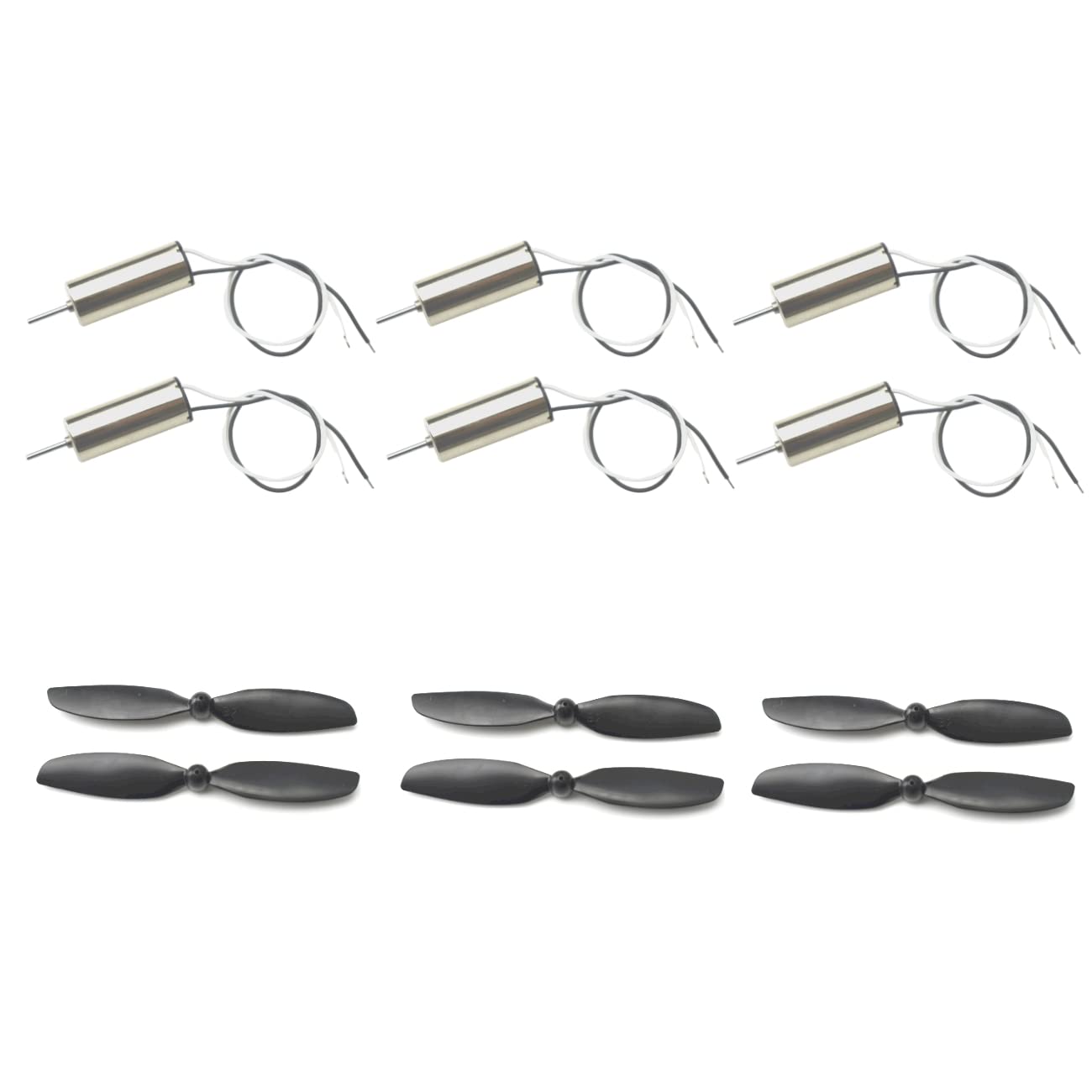 CHANCS Electric Motor for RC Model Airplanes 820 3.7V 43800RPM Mini Model Helicopter Coreless Motor With Small Propeller Tello Drone Parts 6PCS