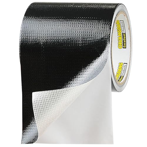 CHUANGDANG Black Awning Repair Tape 3INx25FT Waterproof Repair Tape for Fabric RV Awning Tarp Tent Tarp Tent Sail Underbelly Boat Cover Canvas Outdoor Repair Patch UVproof Heavy Duty