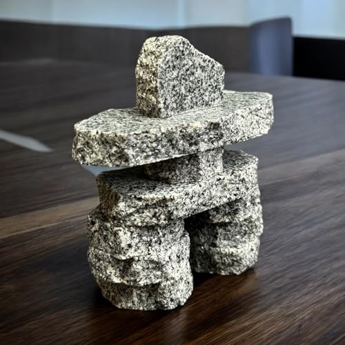 Image of 3.5 inch Gray Granite Inukshuk