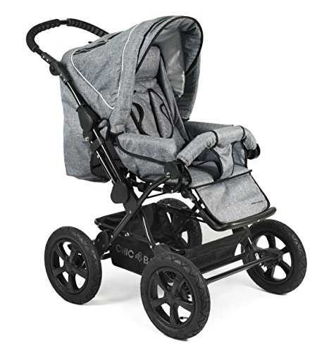 CHIC 4 BABY 100 34 Kombikinderwagen VIVA, Jeans, blau/grau