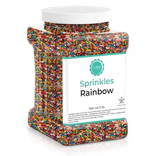 Image of O'Creme Rainbow Sprinkles for Baking, Kosher, 5 Pounds