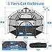 EighteenTek® Catio Outdoor Cat Enclosure 3-Tier Pop up Cat Tent Playpen | Portable Kitten Catio Tower | Pet Playpen Indoor/Outdoor Cats Enclosed | Play Tents for Patio Balcony Courtyard Camping