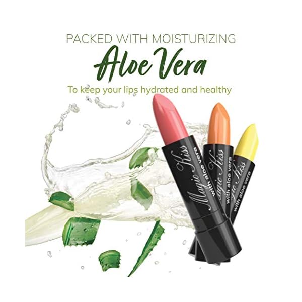 Magic Kiss Color Changing Matte 6 Piece Lipstick Set infused with Aloe Vera Made in USA (Colors of Aloha 1)