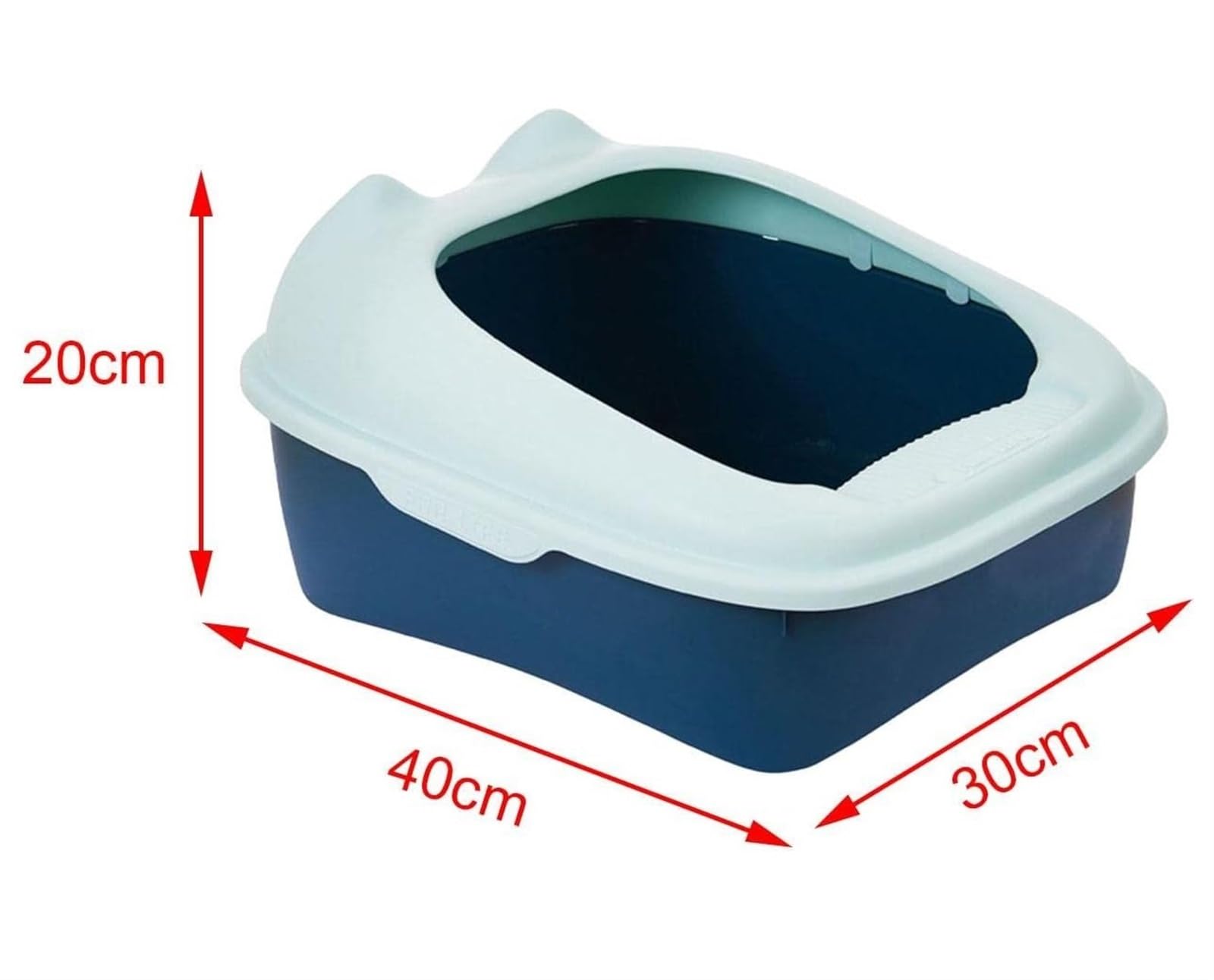 Toaleta Dla Kota Kuweta Odporna Na Zachlapania Wygodna, Półzamknięta Solidna Toaleta Dla Kotów Kuweta Dla Kotów Artykuły Dla Zwierząt(Grün)