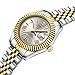 NIBOSI Watches for Women Analog Quartz Waterproof Ladies Wrist Watches with Date Dainty Gold Silver Two Tone Fashion Luxury Stainless Steel Watch for Small Wrists Female Elegant Dress Women's Watch