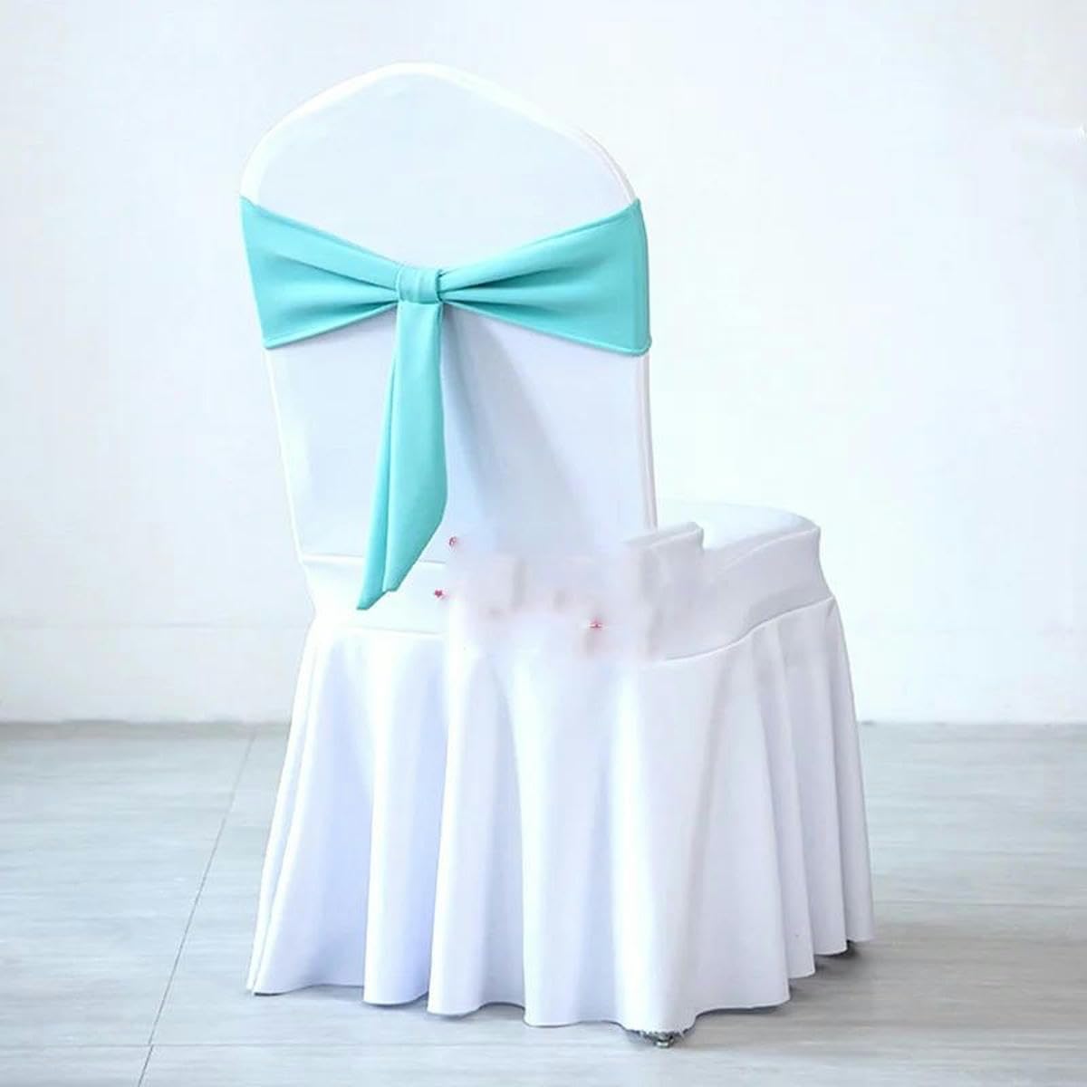 Stuhlschärpe aus dickem Spandex, für Hochzeiten, Partys, Weihnachtsdekoration, pfirsichfarben