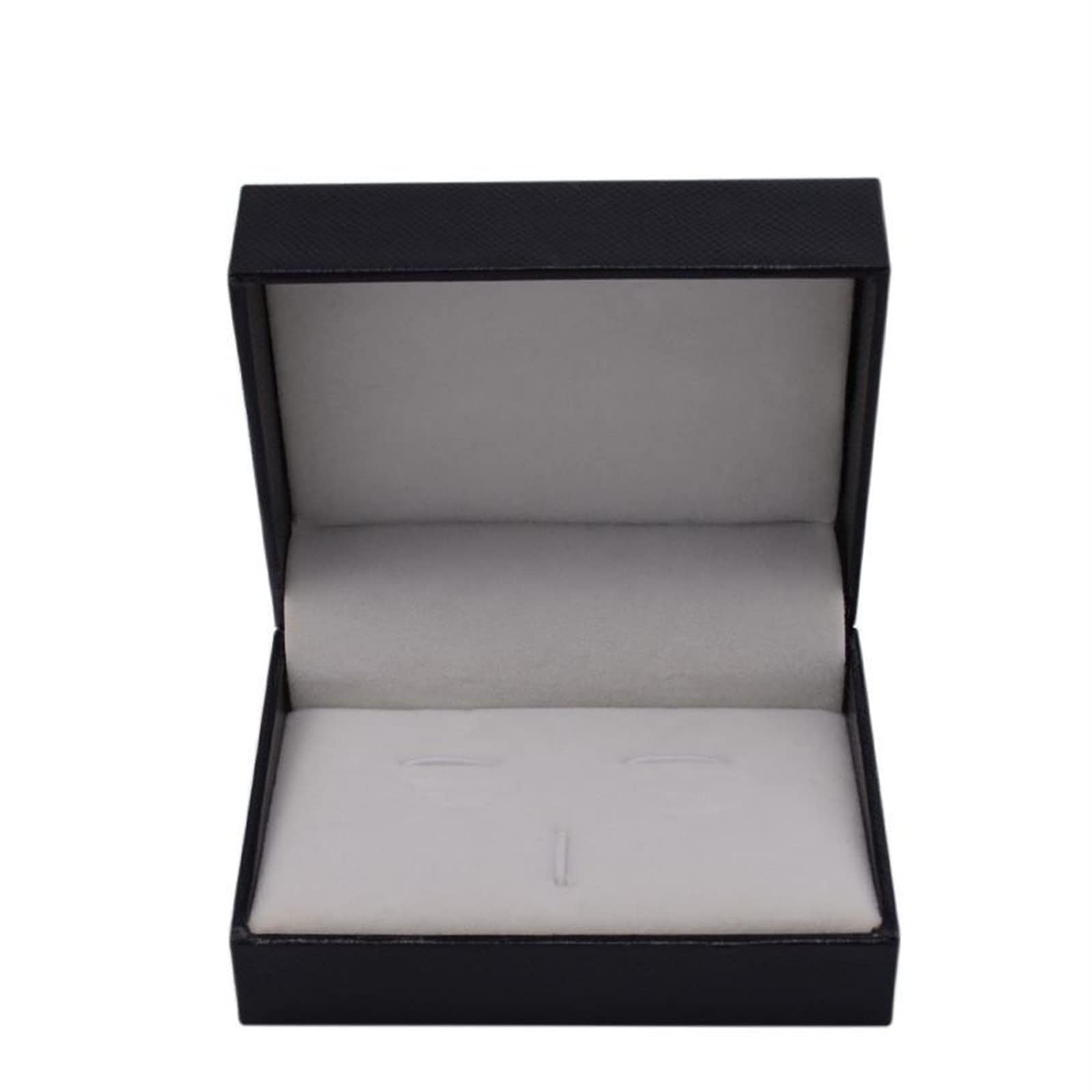 Petite boîte à Bijoux Pince à Cravate Boutons de Manchette boîte de Rangement Hommes Mariage Noir étui en Simili Cuir Broche Revers Mini Voyage Bijoux Affichage Collection