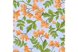 Fresh as a Daisy Fabric - Blue Berries and Leaves