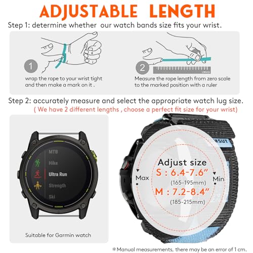 Correa de Nylon 26mm Compatible con Garmin miniatura 3