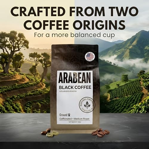 ARABEAN 100% Arabica Medium Roast Ground Coffee, Ethiopian Colombian, 12oz, Smooth, Low Acidity & Specialty Grade, Freshly Roasted for Drip, French Press & Pour Over, Resealable Bag, Made in USA - image 5
