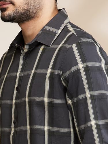 Image of Being Human Blue Slim Fit Regular Collar Men's Shirt Clothing