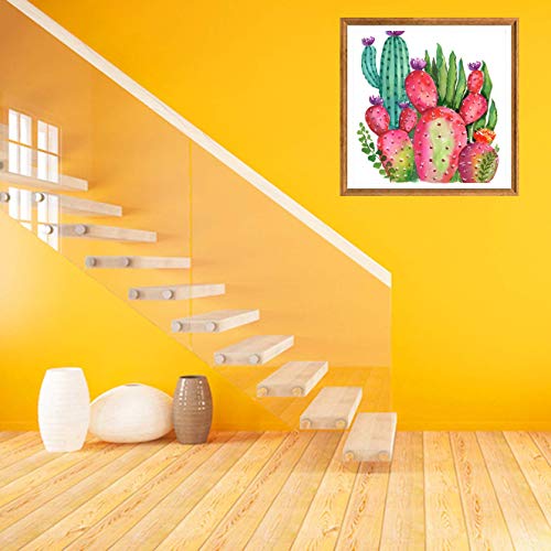 Bimkole 5D Diamond Painting Kits Cactus Potted Plant, DIY Diamant Schilderij Kit Full Ronde Boor Crystal Strass… - Image 3
