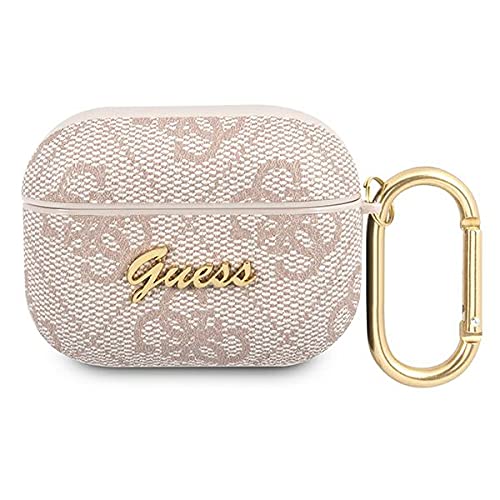 GuessPU 4G Case with Script Metal Logo for Airpods Pro - Pink