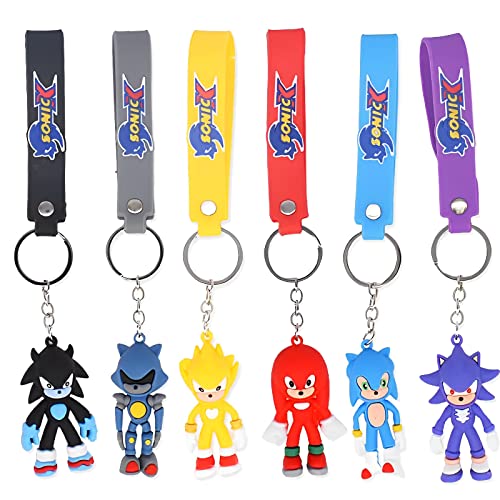 WKxinxuan Llaveros de Sonic, 12 Piezas Sonic Keychain, Llaveros Coche llaveros Personalizados Anime...